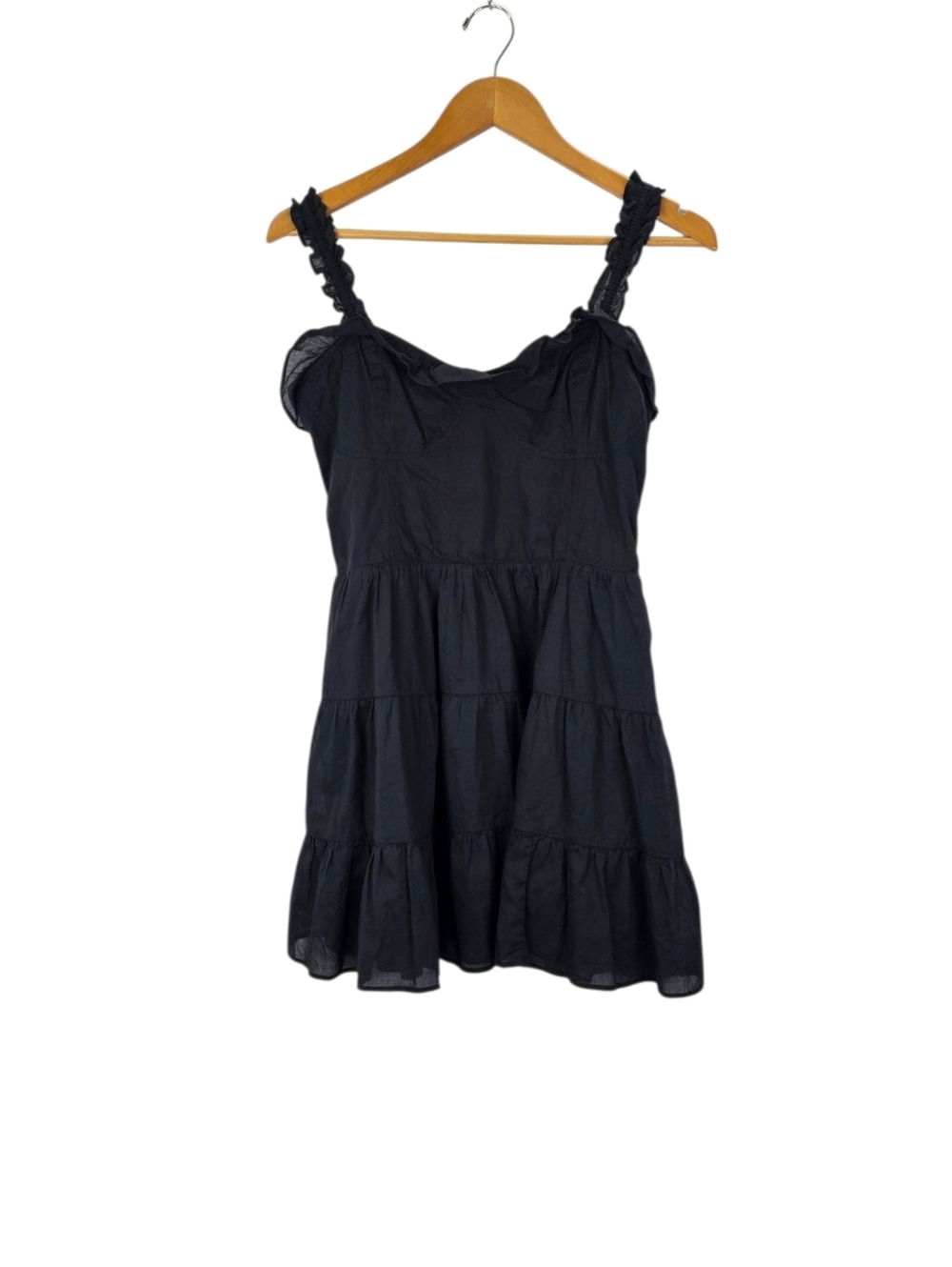 Show Me Your Mumu Black Jolene Mini Dress Sz Medium 100% Cotton Zipper NO BELT